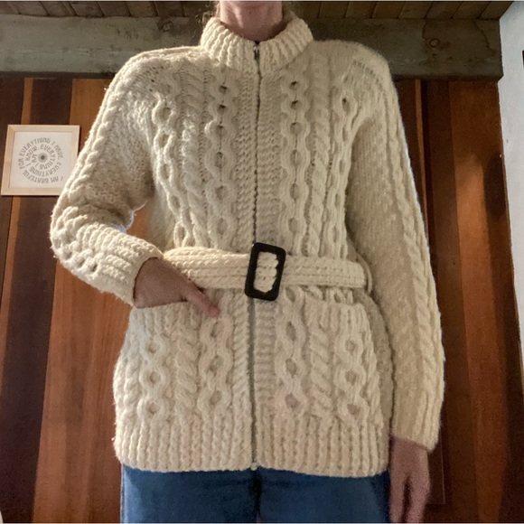 Irish Wool Fisherman's Sweater - Picture 5 of 5